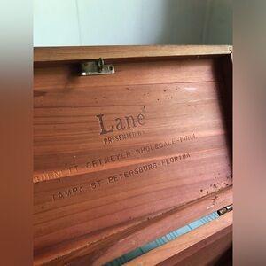 Vtg lane wood cedar box for jewlery